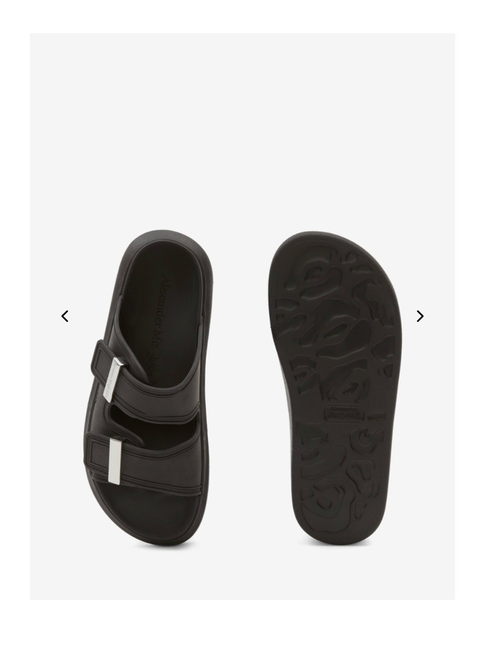 Alexander McQueen Hybrid Slide in Black/Silver